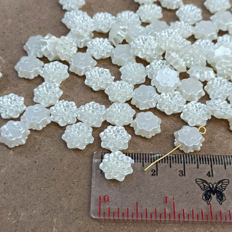 20 - 65pcs bahan craft putik mawar mutiara