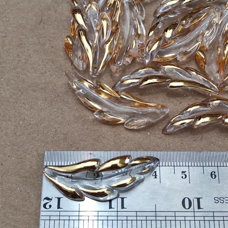 18pcs daun bening list gold