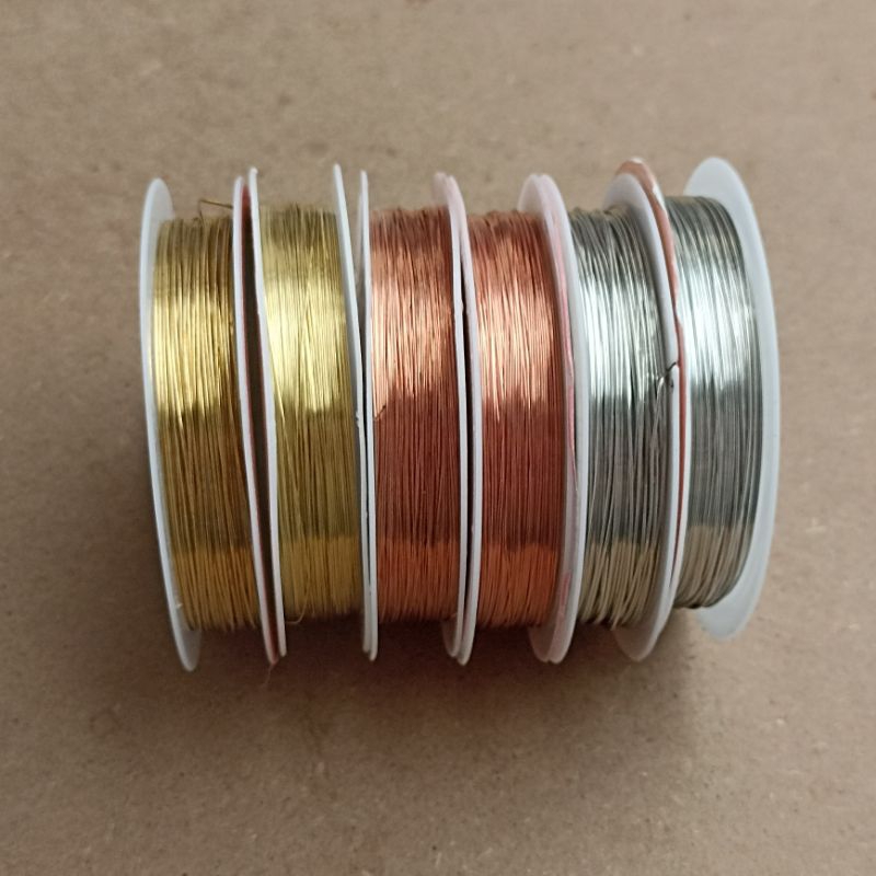 1roll kawat wire jewelry bahan aksesoris uk 0.3 dan 0.5