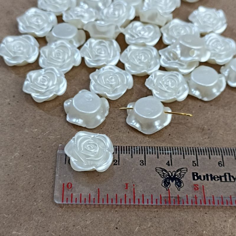 20 - 65pcs bahan craft putik mawar mutiara