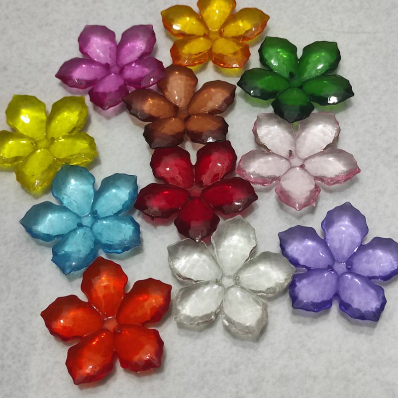 6pcs kelopak bunga teratai bening