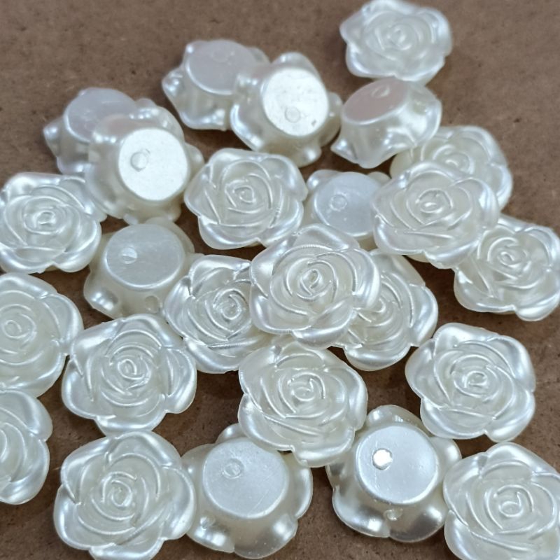 20 - 65pcs bahan craft putik mawar mutiara