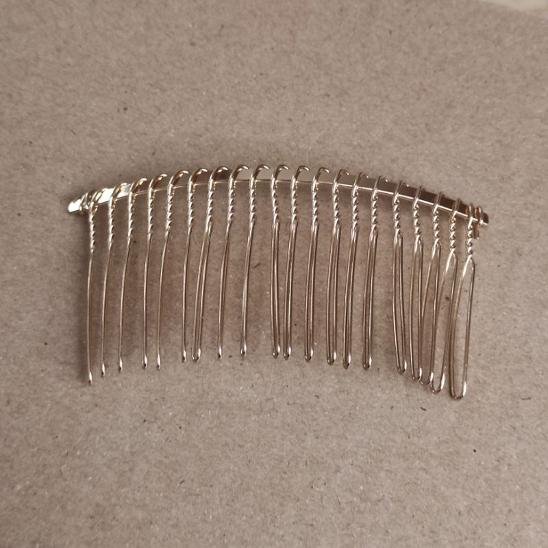 1pcs sirkam besi silver ukuran 8x4 bahan aksesoris