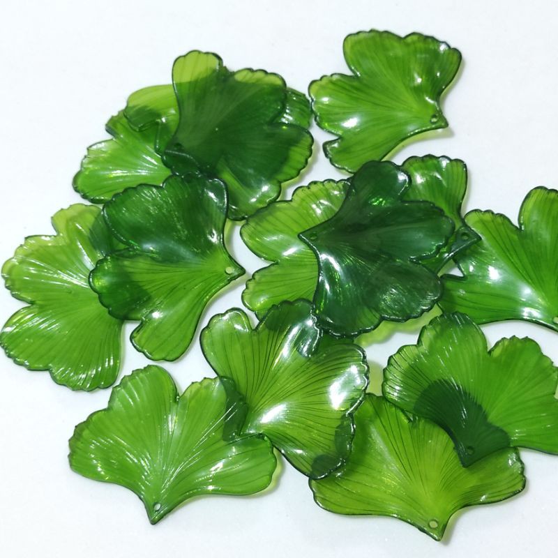 14pcs bahan craft akrilik daun teratai