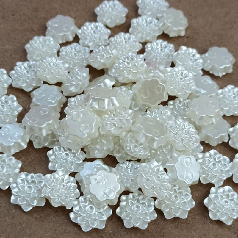 20 - 65pcs bahan craft putik mawar mutiara