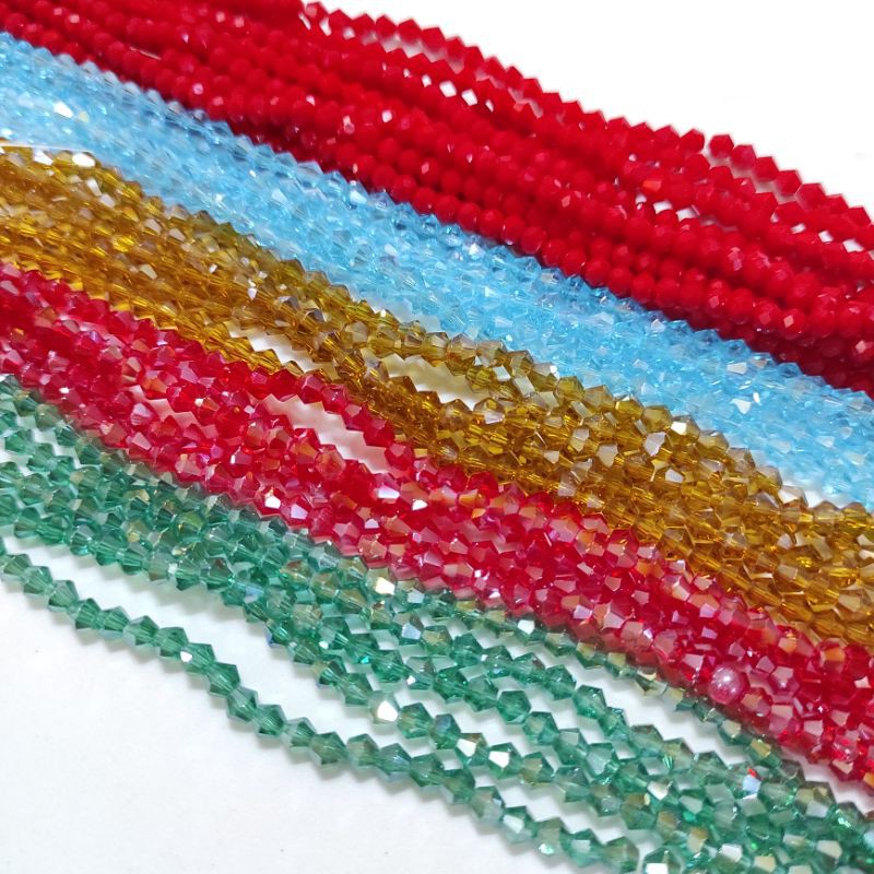 100pcs kristal kerucut lancip ukuran 4mm