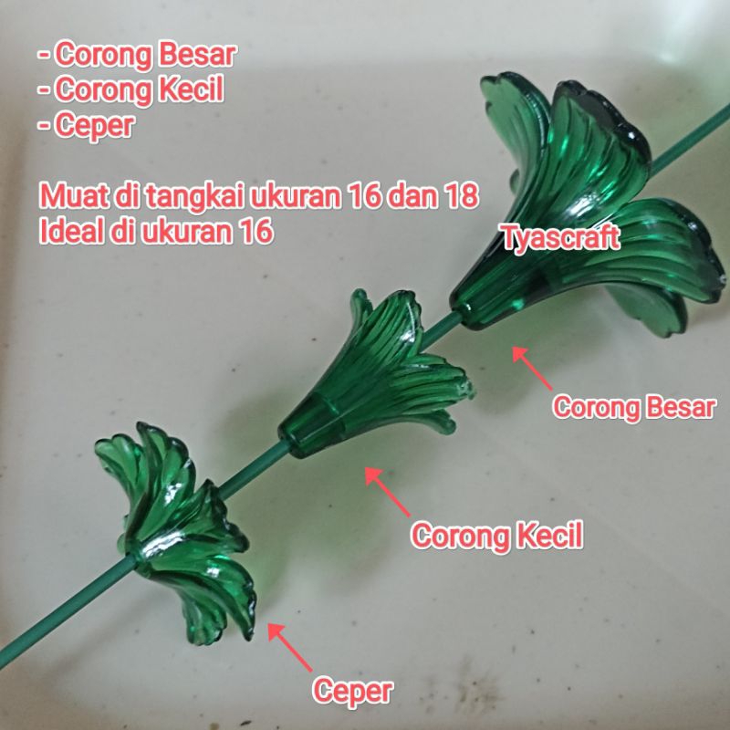 6-12pcs Tangkai bunga ukuran 14, 16, 18