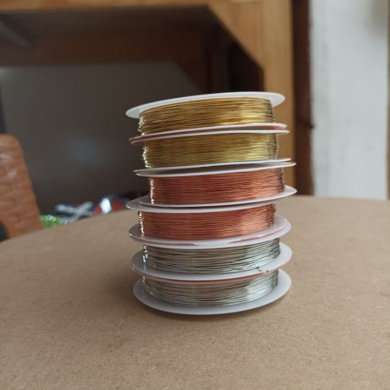 1roll kawat wire jewelry bahan aksesoris uk 0.3 dan 0.5