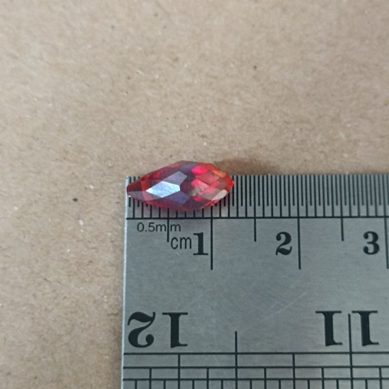 10pcs kristal tetes lancip lubang satu ukuran 6x12mm