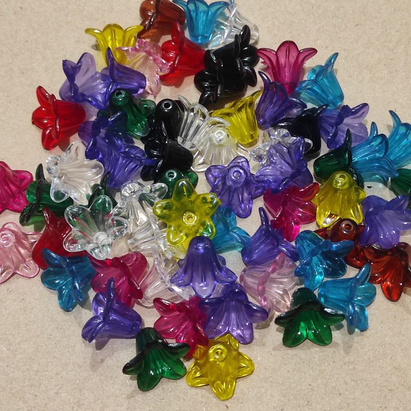 40pcs corong mini akrilik warna