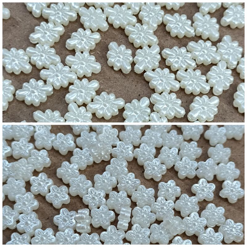55 - 280pcs putik sakura mutiara mini lubang tembus