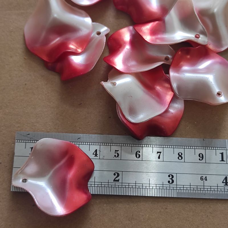 24pcs keriting besar mutiara gradasi
