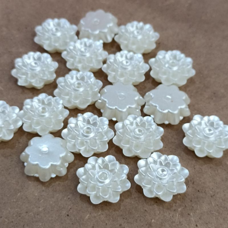 10-18pcs putik mawar mutiara lubang dua