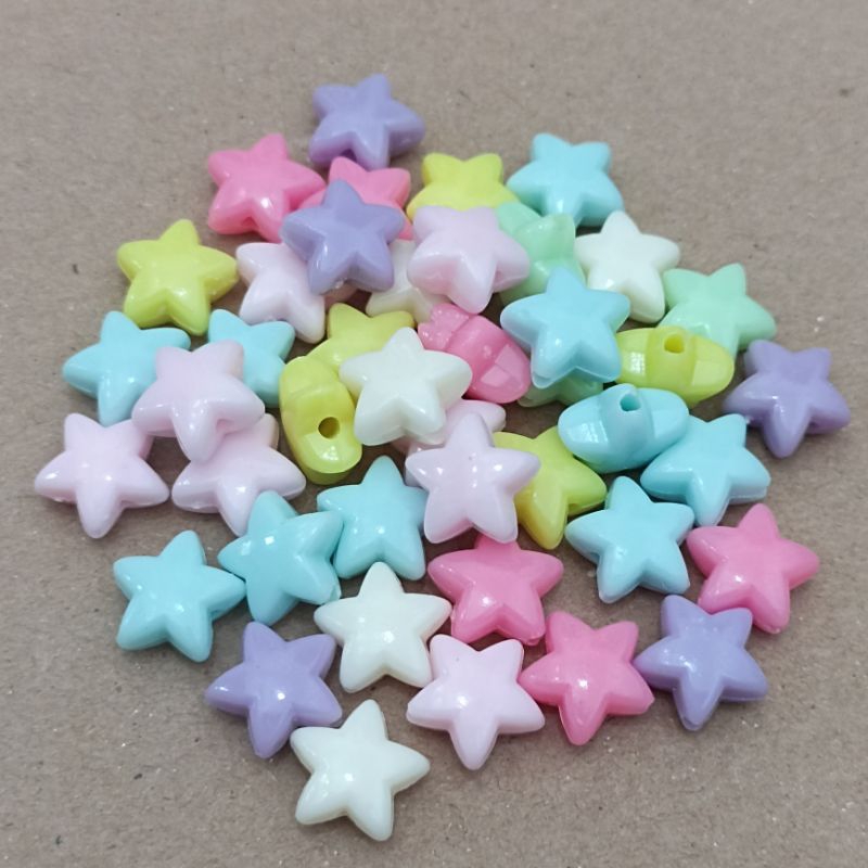 22pcs - 100pcs Mote aplikasi pastel mix warna