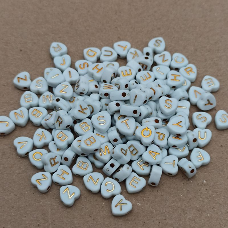 75pcs - 170pcs Mote aplikasi huruf mix warna