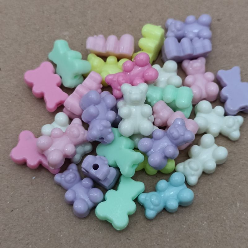 22pcs - 100pcs Mote aplikasi pastel mix warna