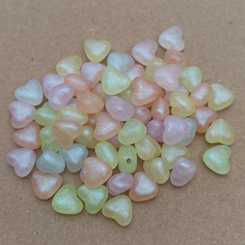 46-98pcs Mote Love Lubang Tembus