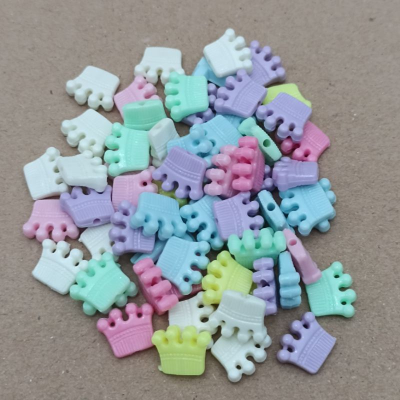 22pcs - 100pcs Mote aplikasi pastel mix warna