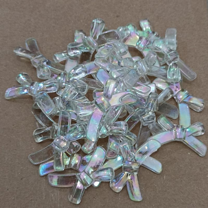 20-48pcs Mote Aplikasi Bening Ab